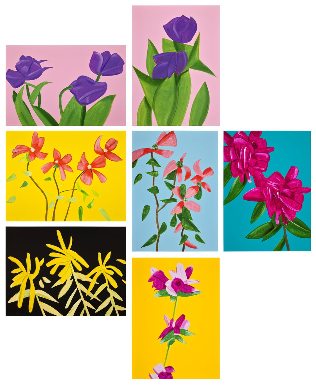 Flowers by Alex Katz sold for $64,500. Image courtesy of Phillips