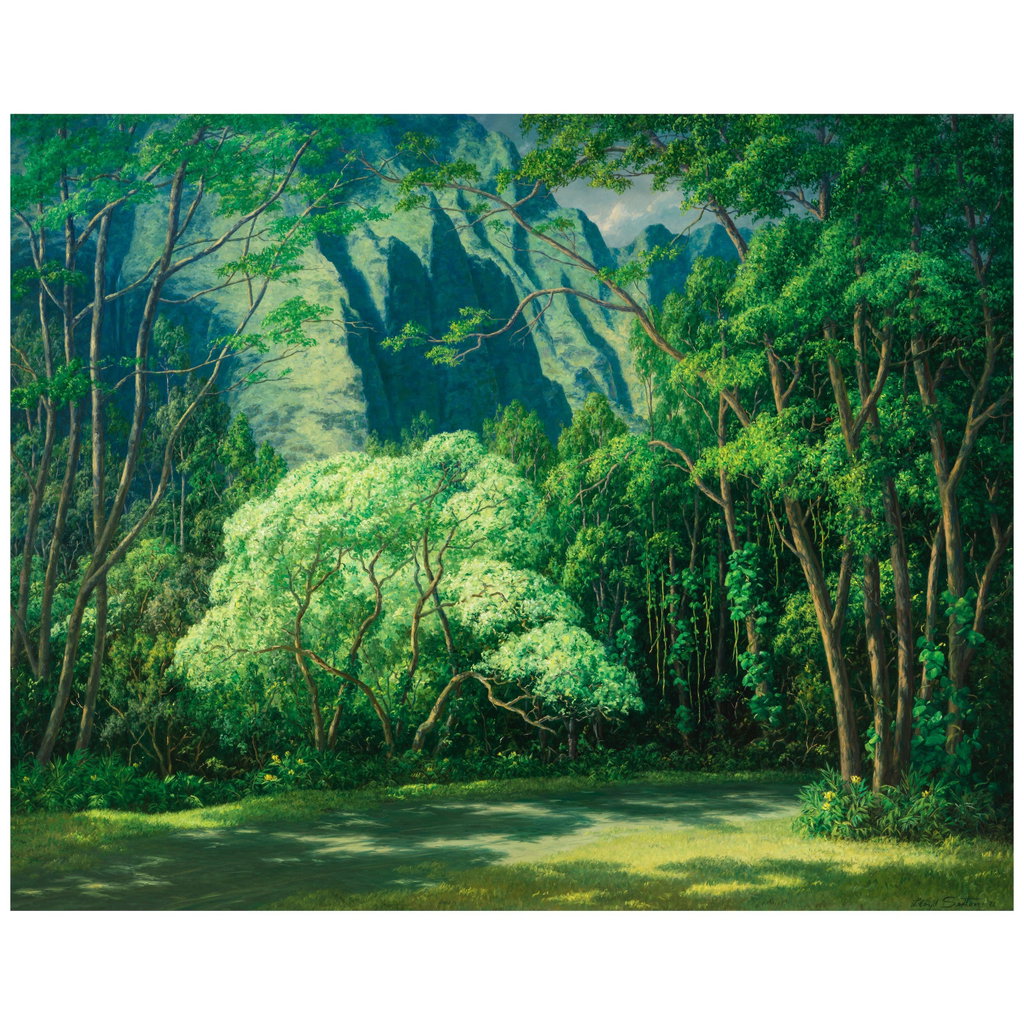 Old Pali Road, Oʻahu by Lloyd Sexton Jr. sold for $108,500. Image courtesy of Bonhams