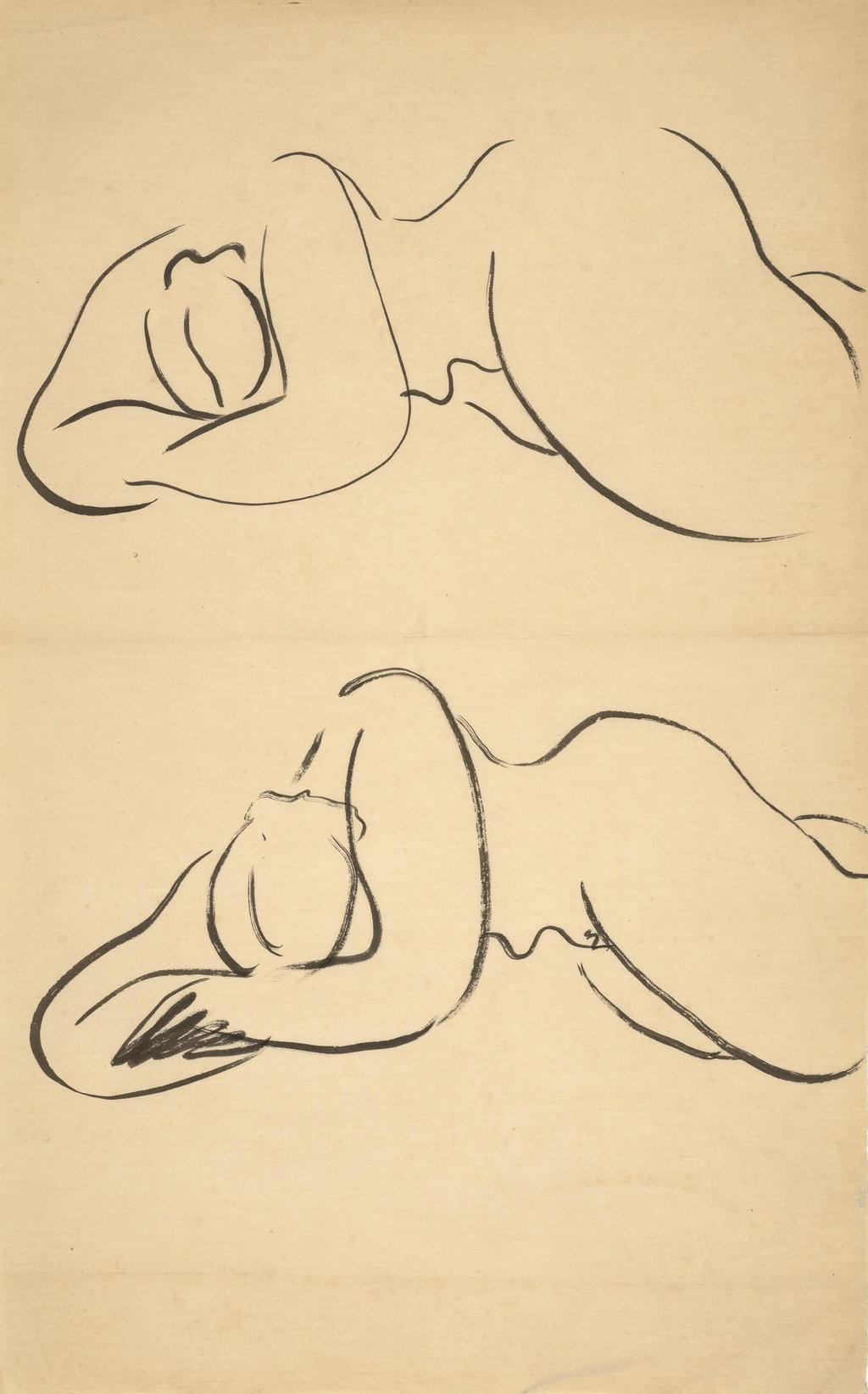 Nudes Resting on Their Arms by Sanyu sold for $48,900. Image courtesy of Christie's