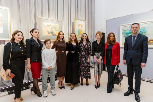 Leyla Aliyeva, Arzu Aliyeva and Alena Aliyeva visit "Art in Motion" exhibition [PHOTOS]