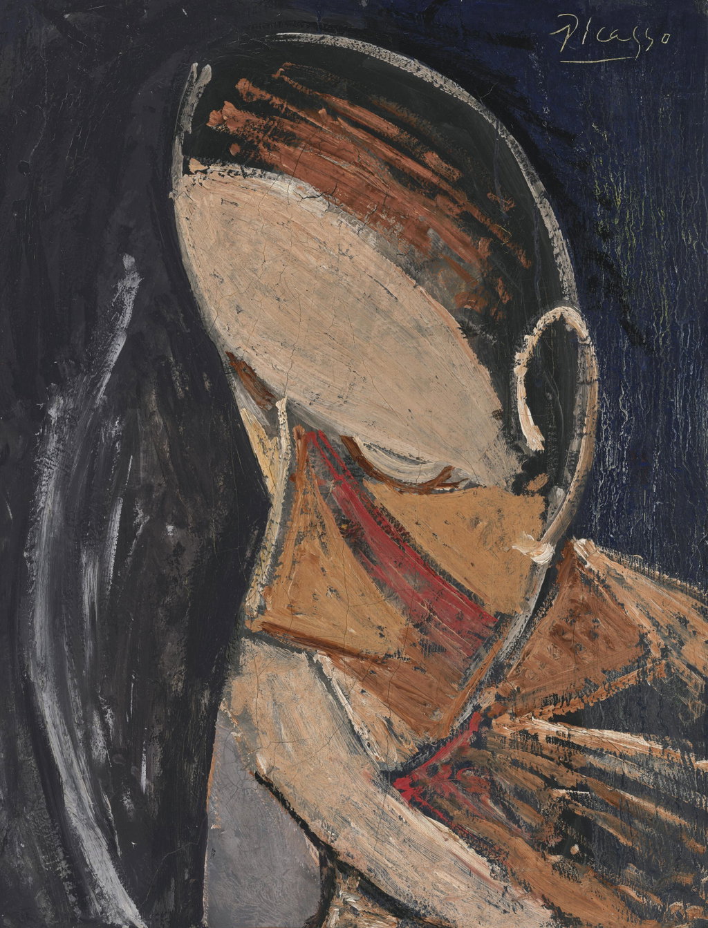 Tête de femme by Pablo Picasso sold for $14.44m (140% above estimate). Image courtesy of Christie's