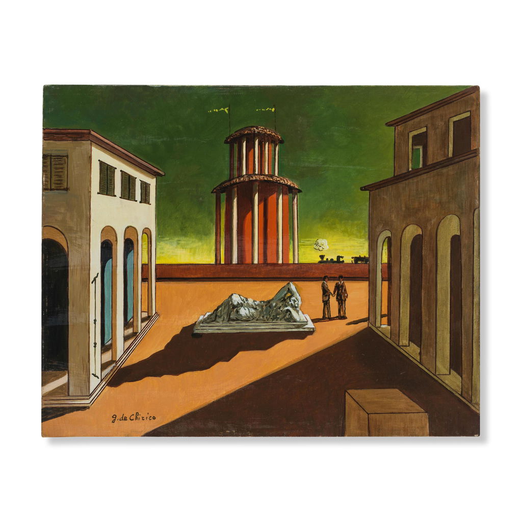 Piazza d'Italia by Giorgio de Chirico sold for $434,400.
Image courtesy of Bonhams Cornette de Saint Cyr