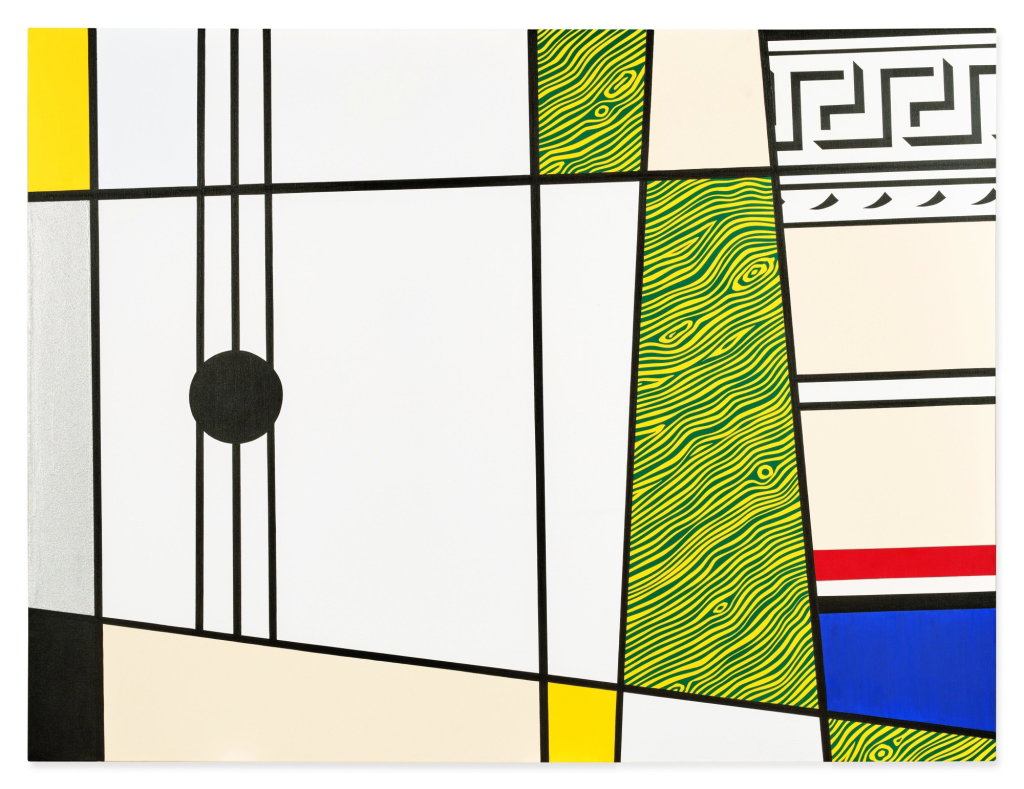 Abstraction with Guitar by Roy Lichtenstein estimated at $2.8m (low) to $3.5m (high). Image courtesy of Sotheby's