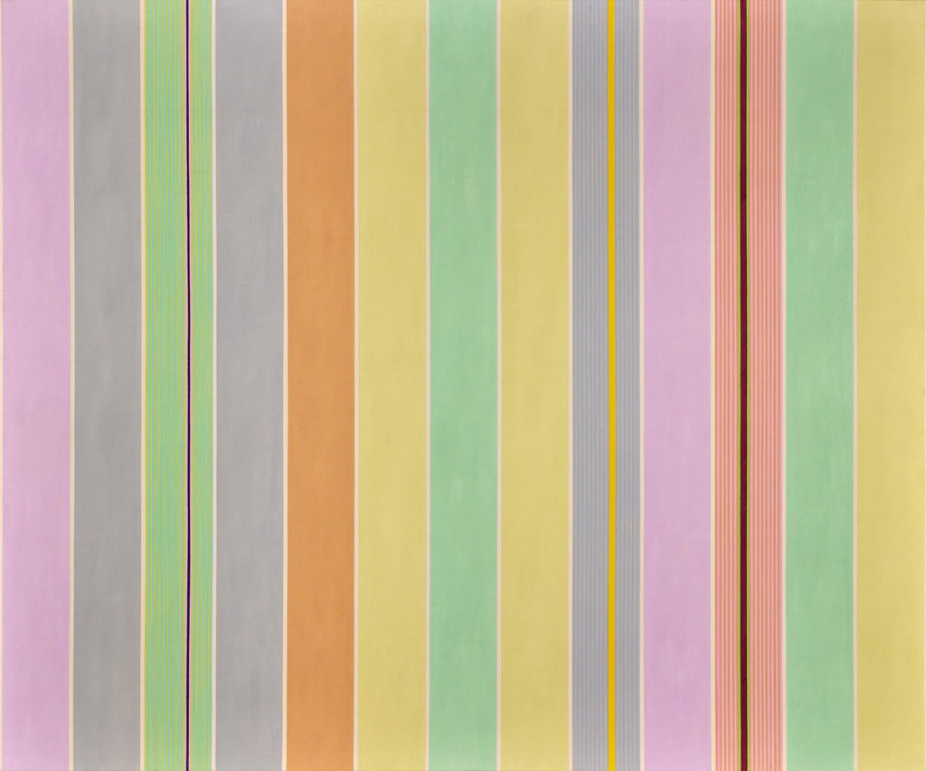 Peeping Wall II by Gene Davis sold for $192,000. Image courtesy of Sotheby's