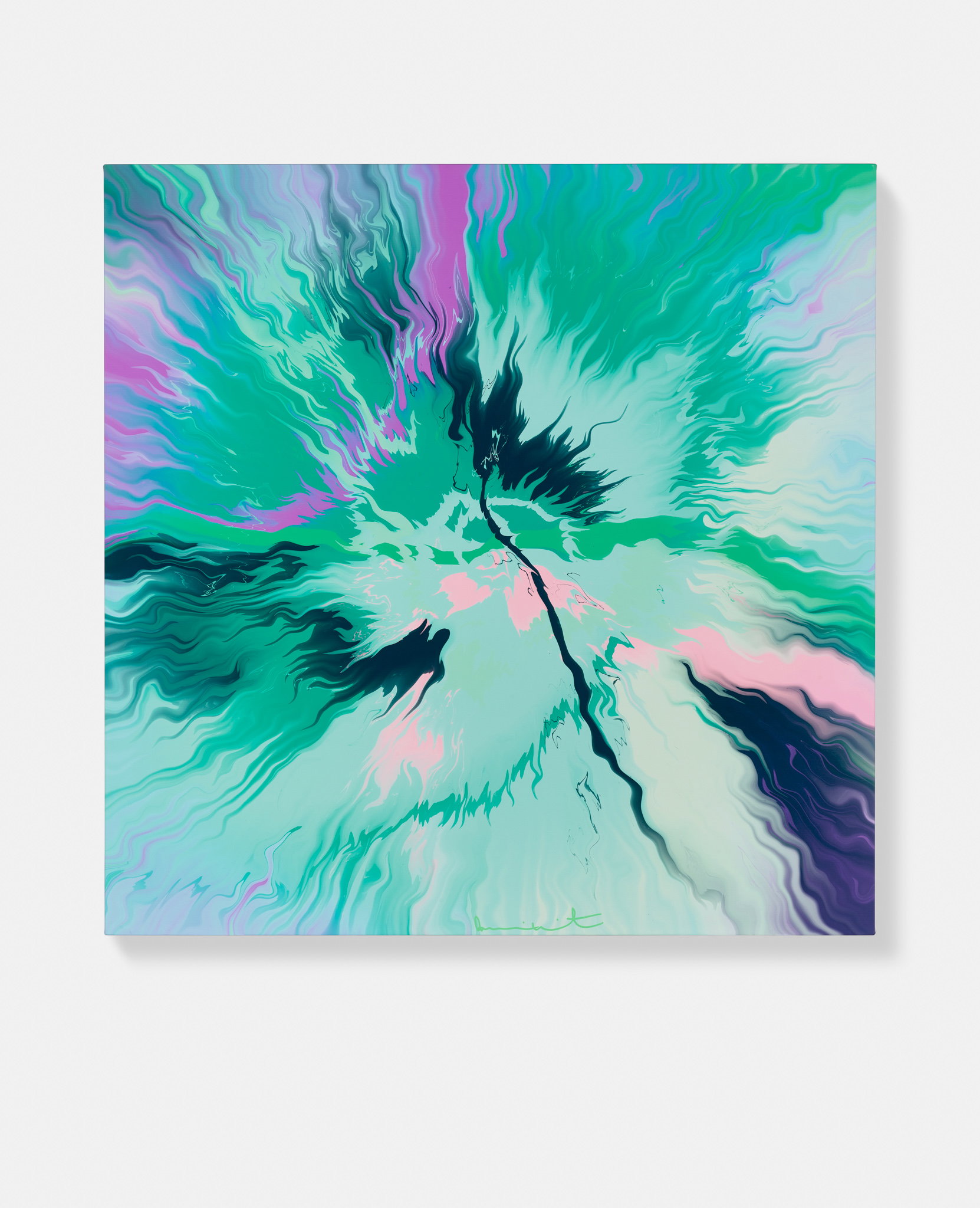 Beautiful, Clear Still, The Most Perfect Bursting River Painting image #1 main image