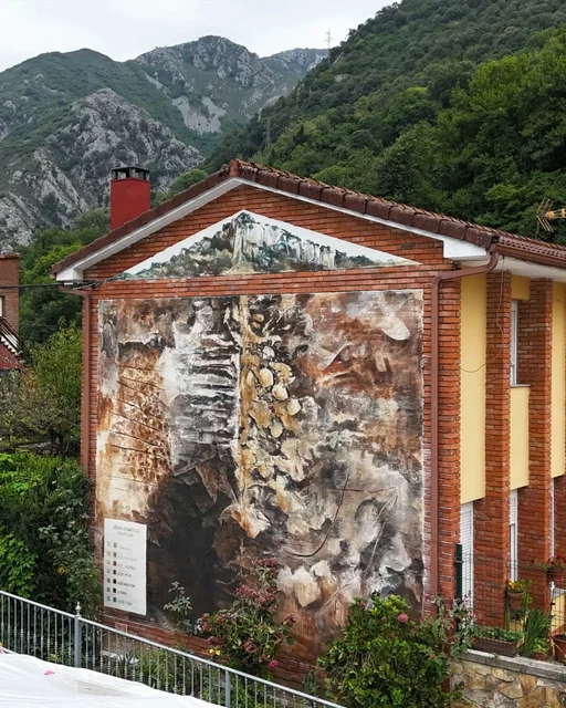 Sea162 Paints “La Dura Montaña” With Iron-Mine Pigments in Asturias