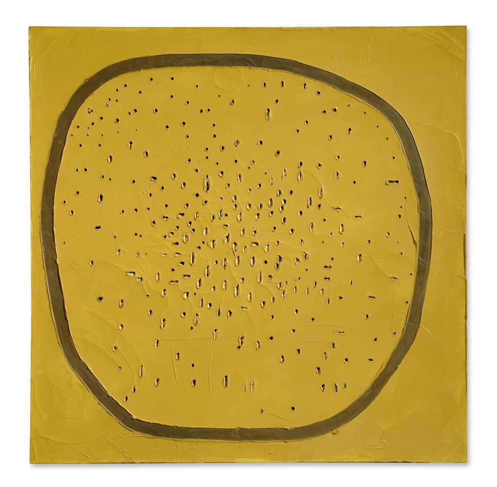 Spatial Concept, Midday in St. Mark's Square by Lucio Fontana sold for $7.65m. Image courtesy of Christie's