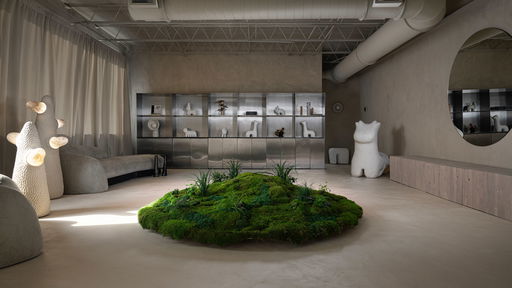 Victoria Yakusha opens Miami gallery with plant-covered "living island"