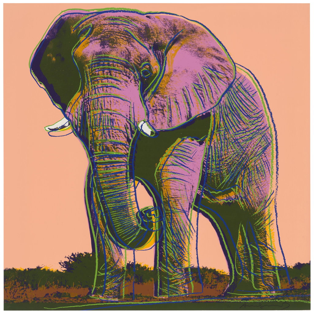 African Elephant, from Endangered Species by Andy Warhol sold for $243,200. Image courtesy of Christie's