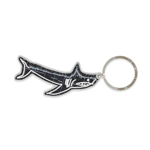 The Currency Black Shark Keyring 