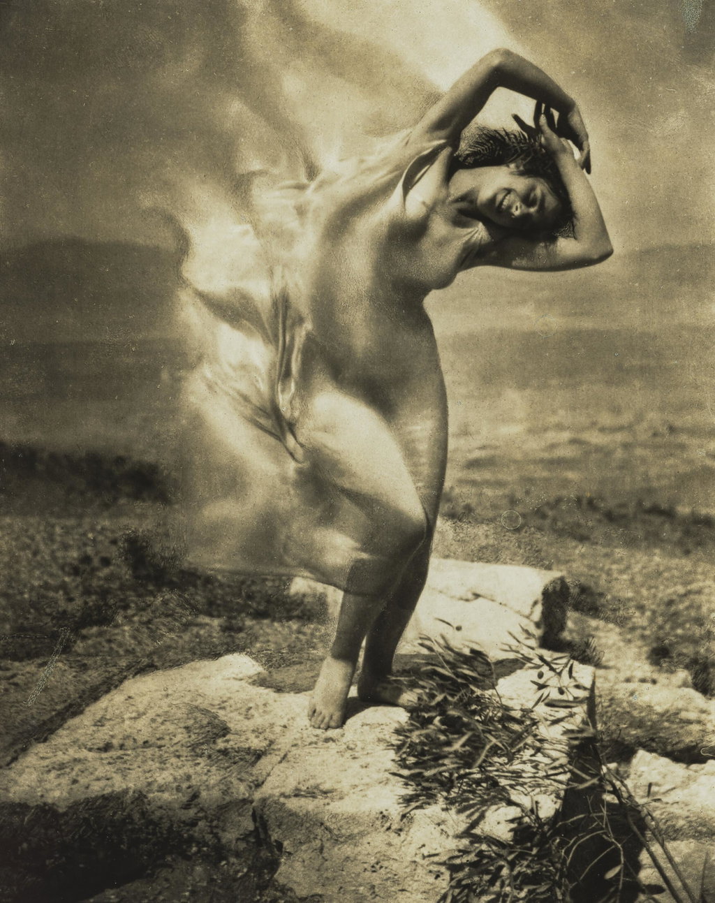 Wind Fire - Thérèse Duncan on the Acropolis by Edward Steichen sold for $140,800. Image courtesy of Christie's