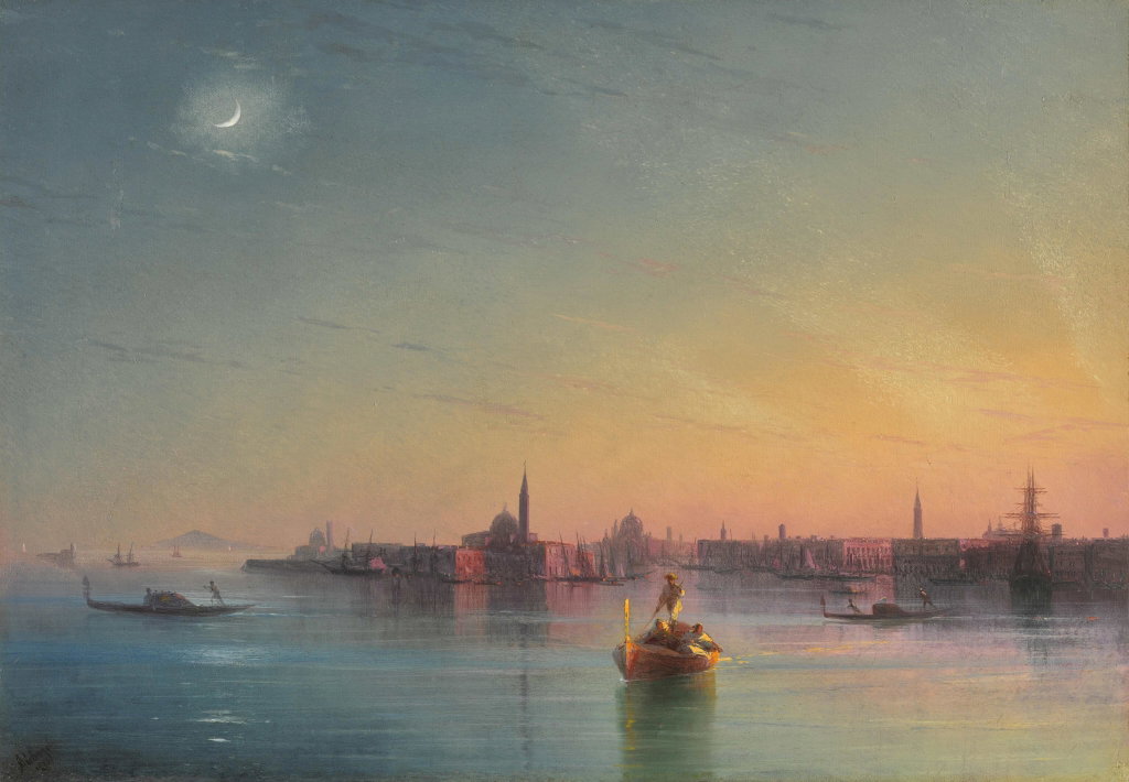 View of Venice at sunset by Ivan Konstantinovich Aivazovsky sold for $643,700. Image courtesy of Sotheby's