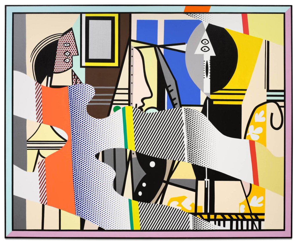 Reflections on "Painter and Model" by Roy Lichtenstein estimated at $20m (low) to $30m (high). Image courtesy of Sotheby's