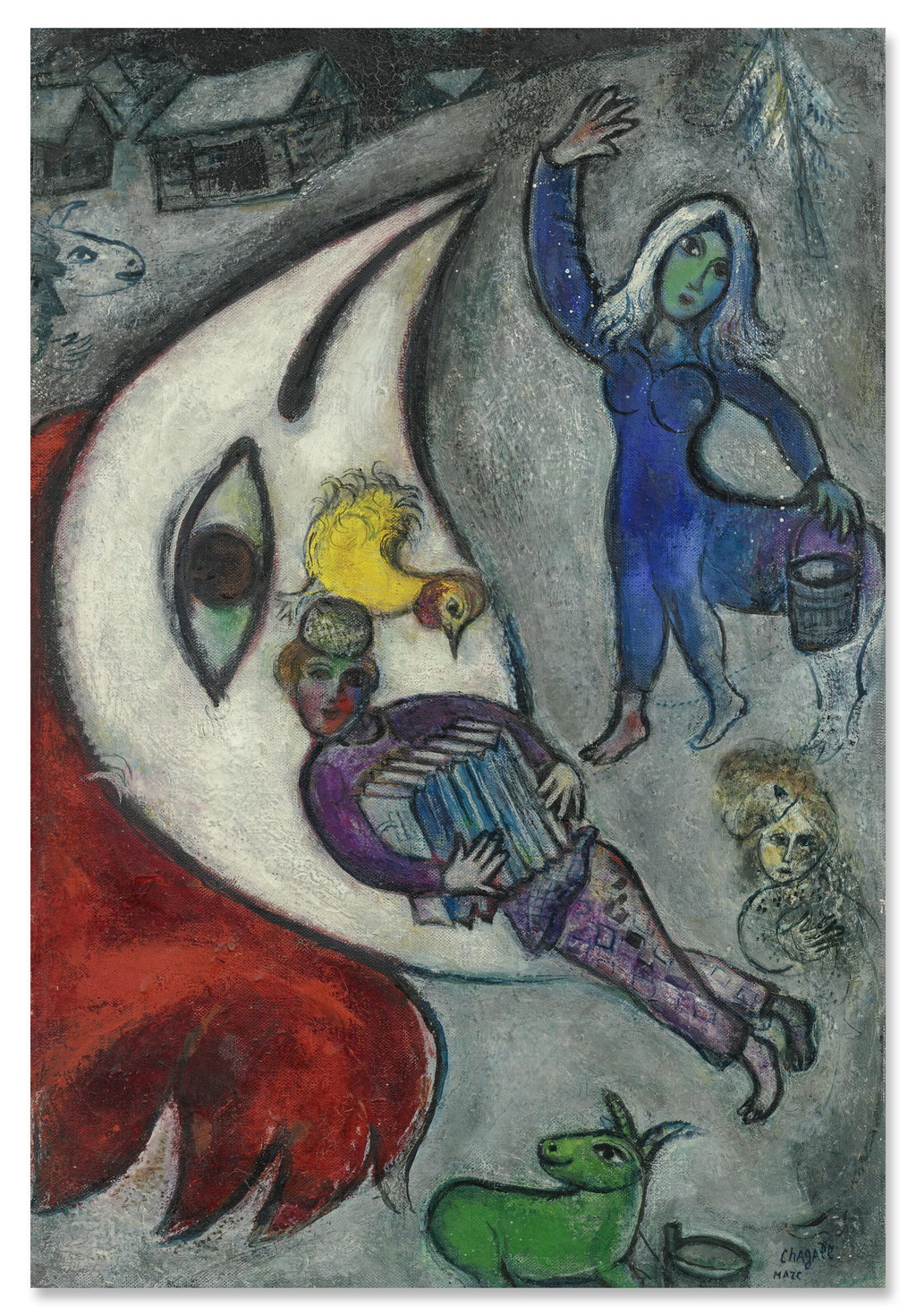 L’Accordéoniste dans le bec ou Ciel d’hiver. Image courtesy of Christie's