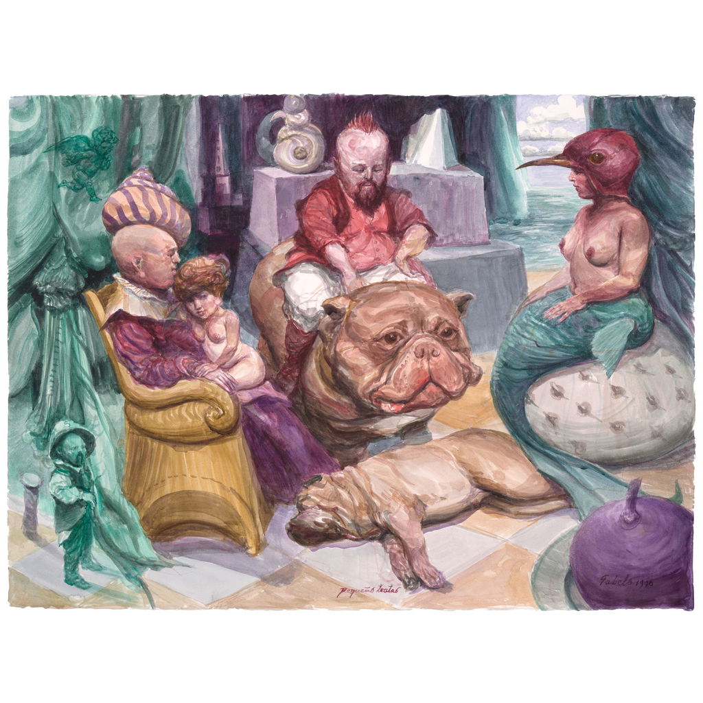 Pequeño teatro by Roberto Fabelo sold for $38,400. Image courtesy of Bonhams