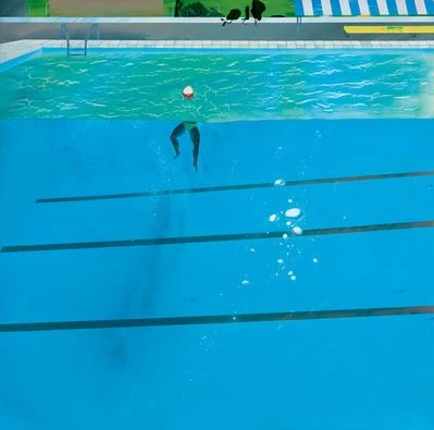 Swimming Pool-Sparkling Bubbles (2013). Sold for $64,300 in 2023. Image courtesy of China Guardian