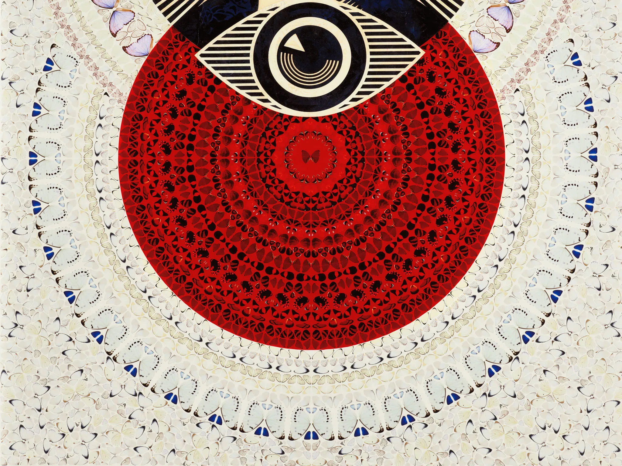 Third Eye Butterfly Mandala (Cream) (Small) image #3