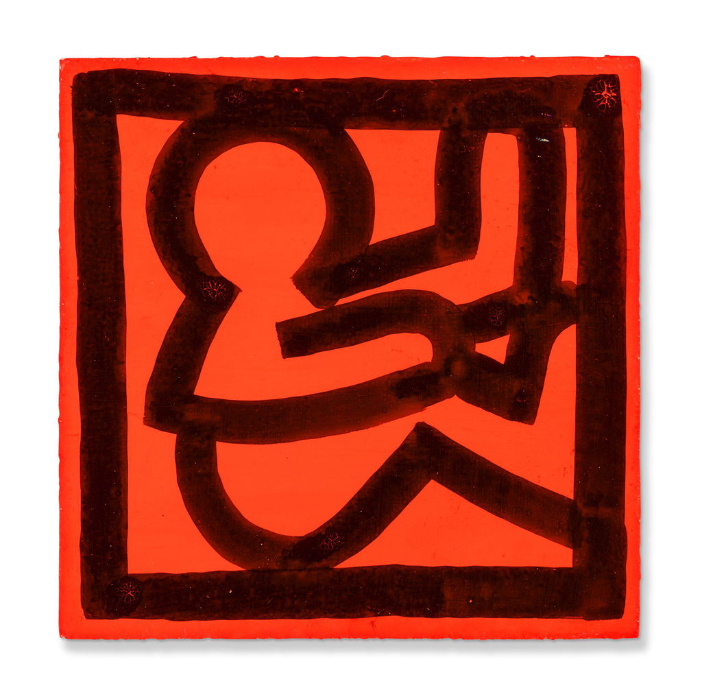 Untitled by Keith Haring sold for $152,800 (466% above estimate). Image courtesy of Christie's