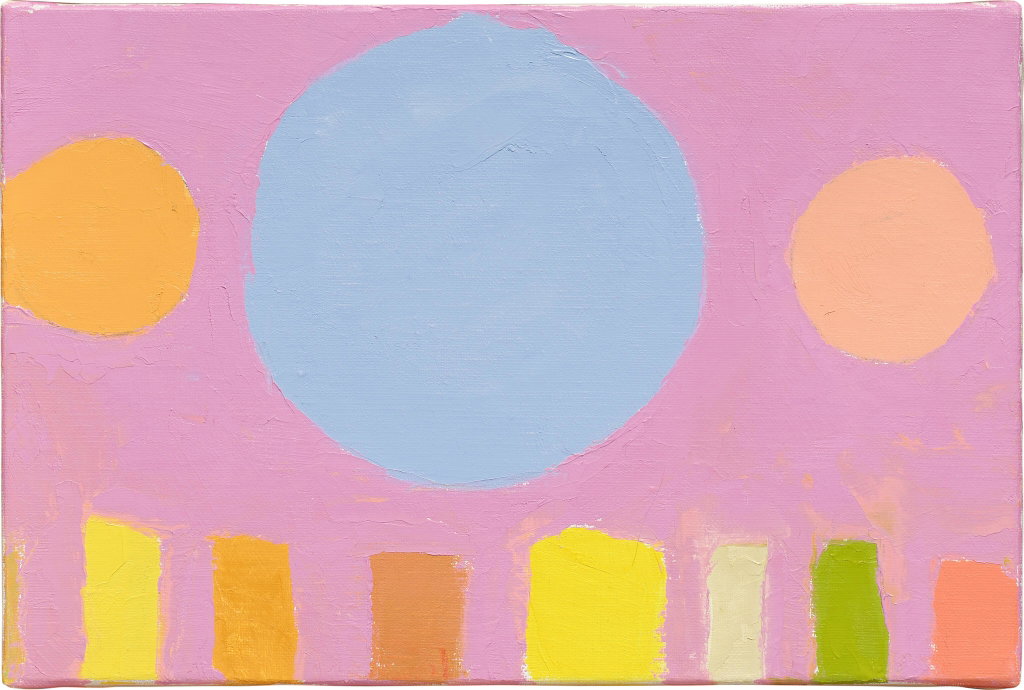 Satellites 14 by Etel Adnan estimated at $80,000 (low) to $120,000 (high). Image courtesy of Sotheby's