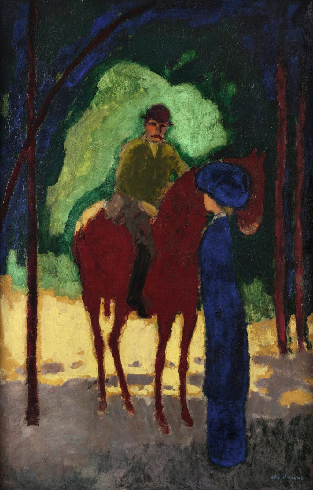 Au bois (Au bois de Boulogne) by Kees van Dongen estimated at $669,100 (low) to $936,700 (high). Image courtesy of Sotheby's