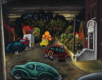 The Post Office at Courtenay, BC (1949). Sold for $70,800 in 1991. Image courtesy of Sotheby's