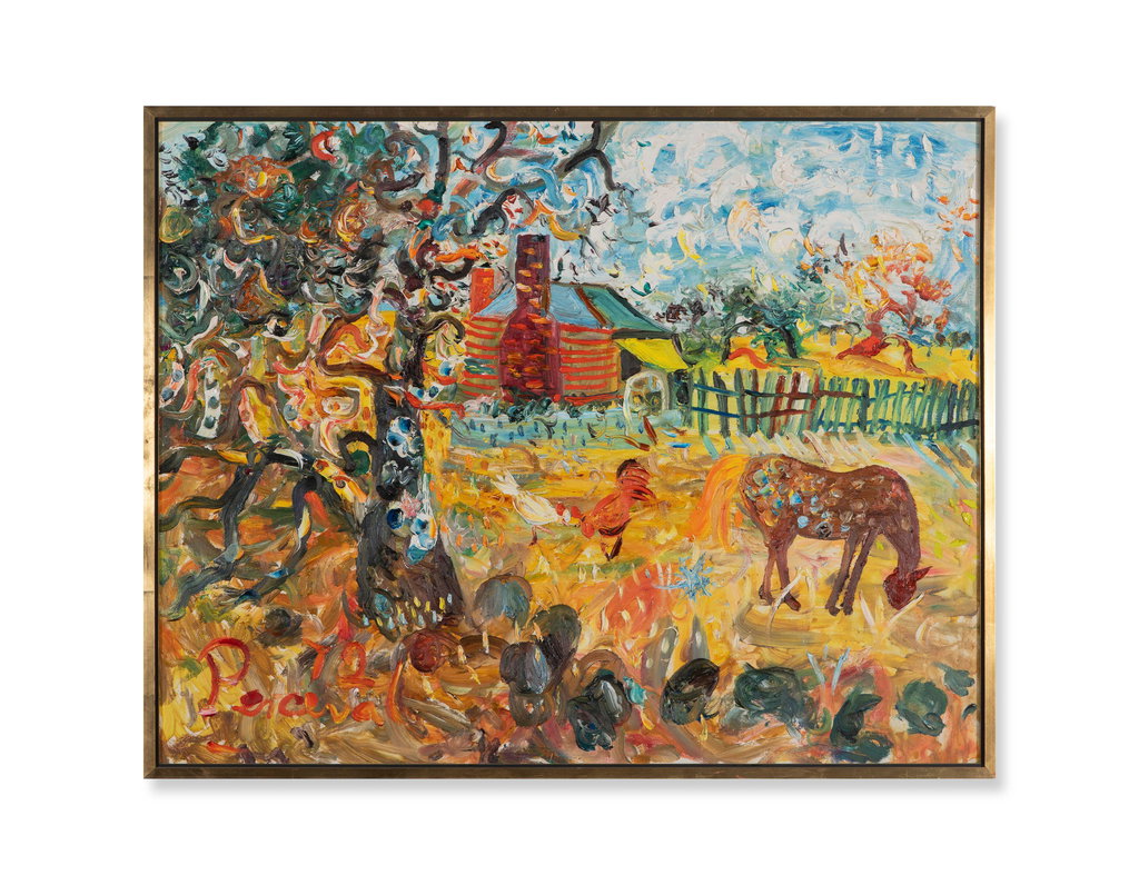 The Farm by John Perceval sold for $62,000. Image courtesy of Bonhams