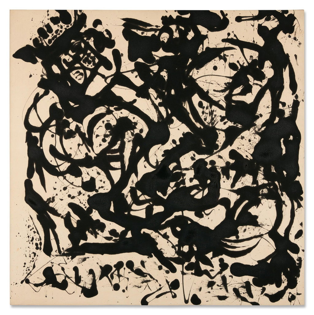 Number 17, 1951 (1951). Sold for $61.16m in 2021. Image courtesy of Sotheby's
