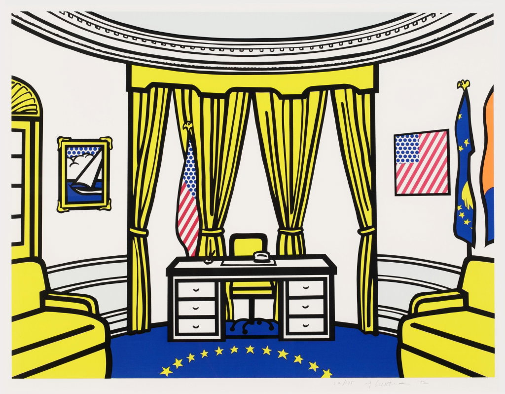 The Oval Office by Roy Lichtenstein sold for $108,800. Image courtesy of Sotheby's