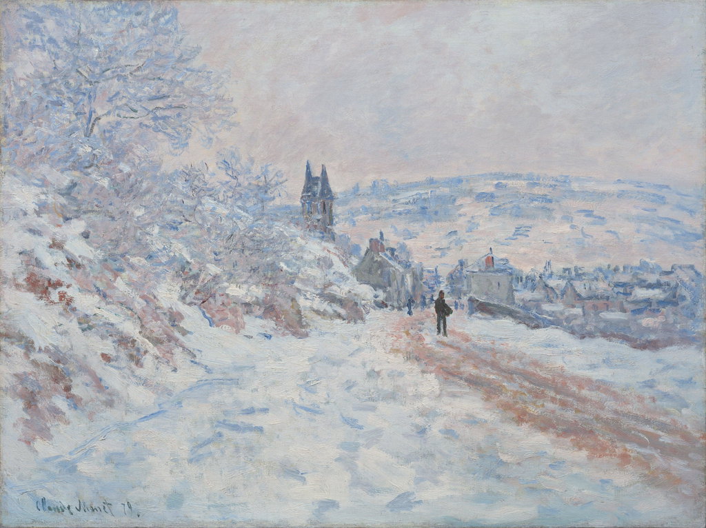 La Route de Vétheuil, effet de neige by Claude Monet sold for $9.29m. Image courtesy of Phillips