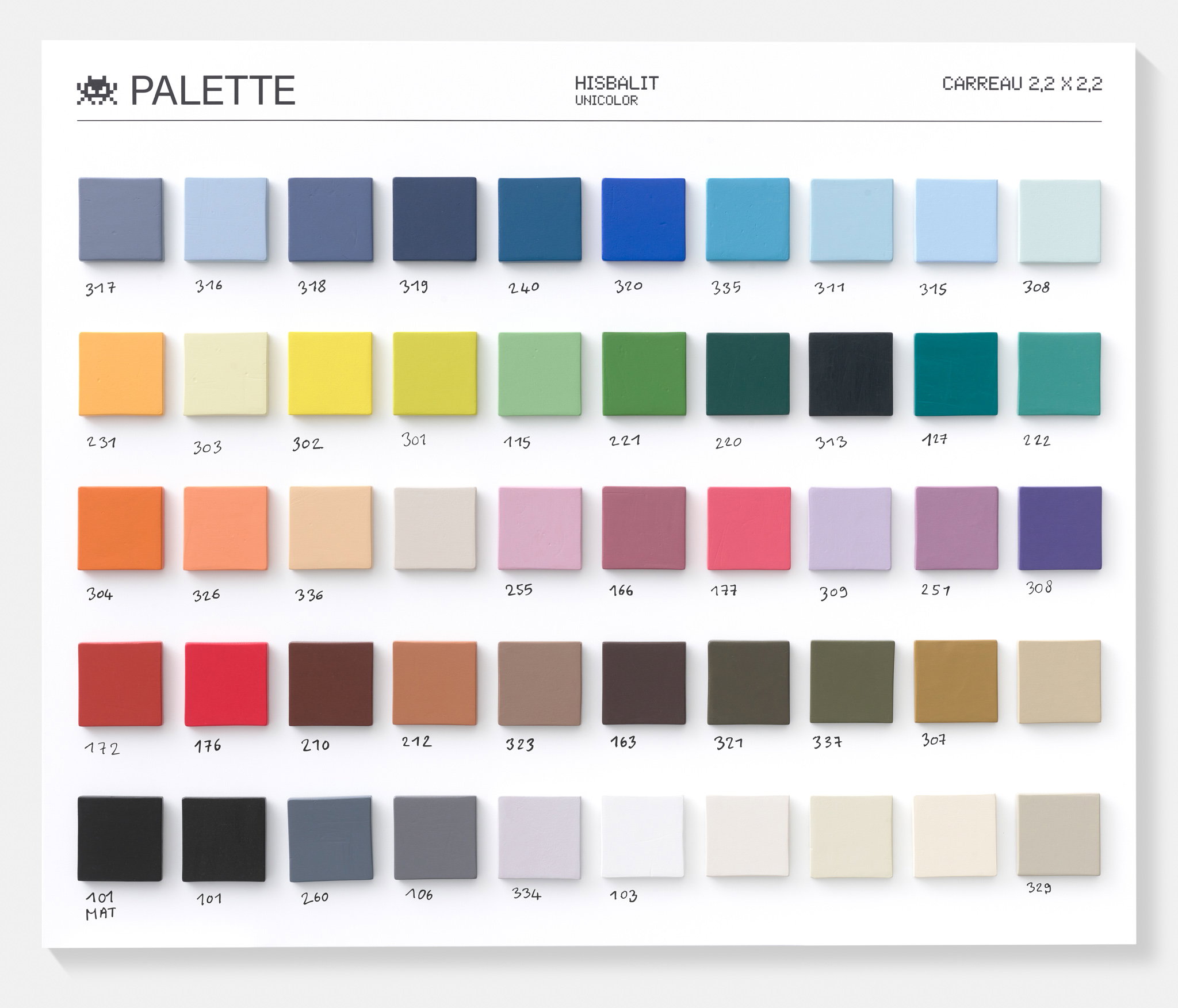 Invaded Palette Colour Chart 1 main image