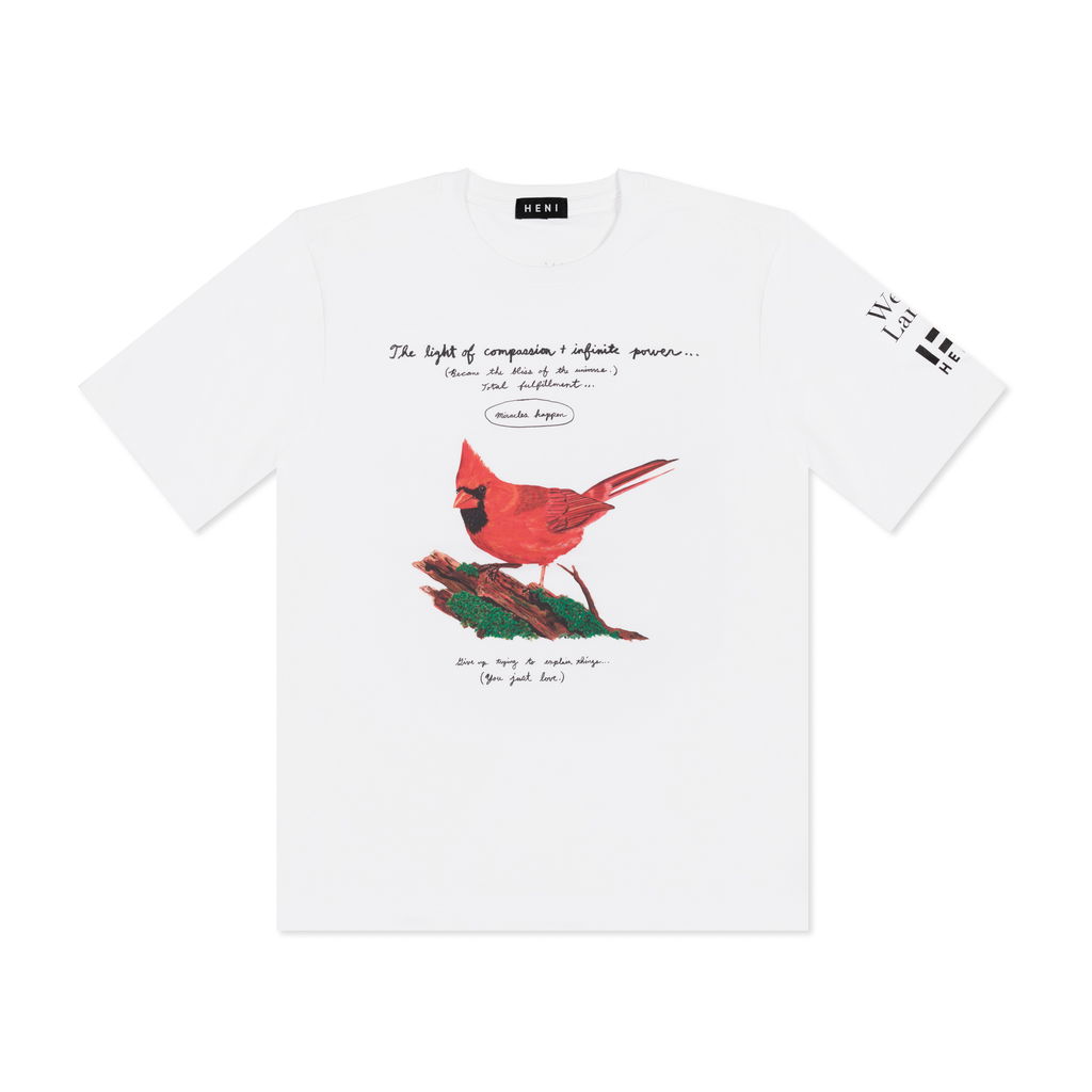 The light of compassion + infinite power T-shirt (white) image #1 main image