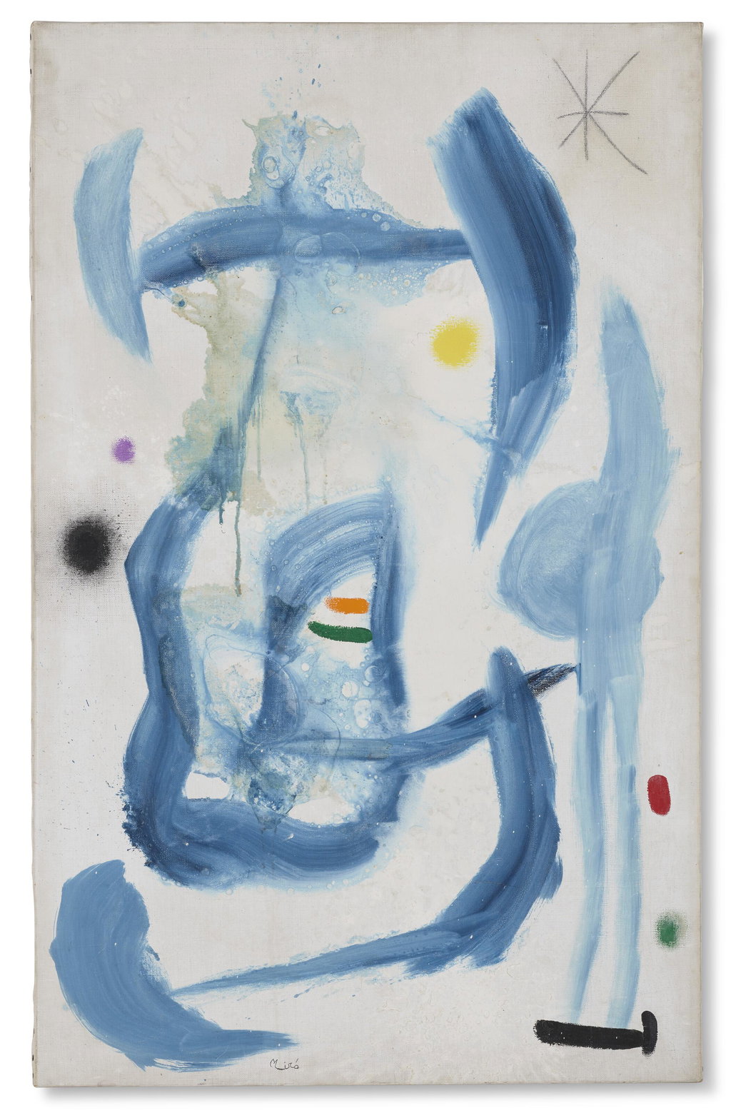 Women and Birds in the Night by Joan Miro sold for $2.65m. Image courtesy of Christie's