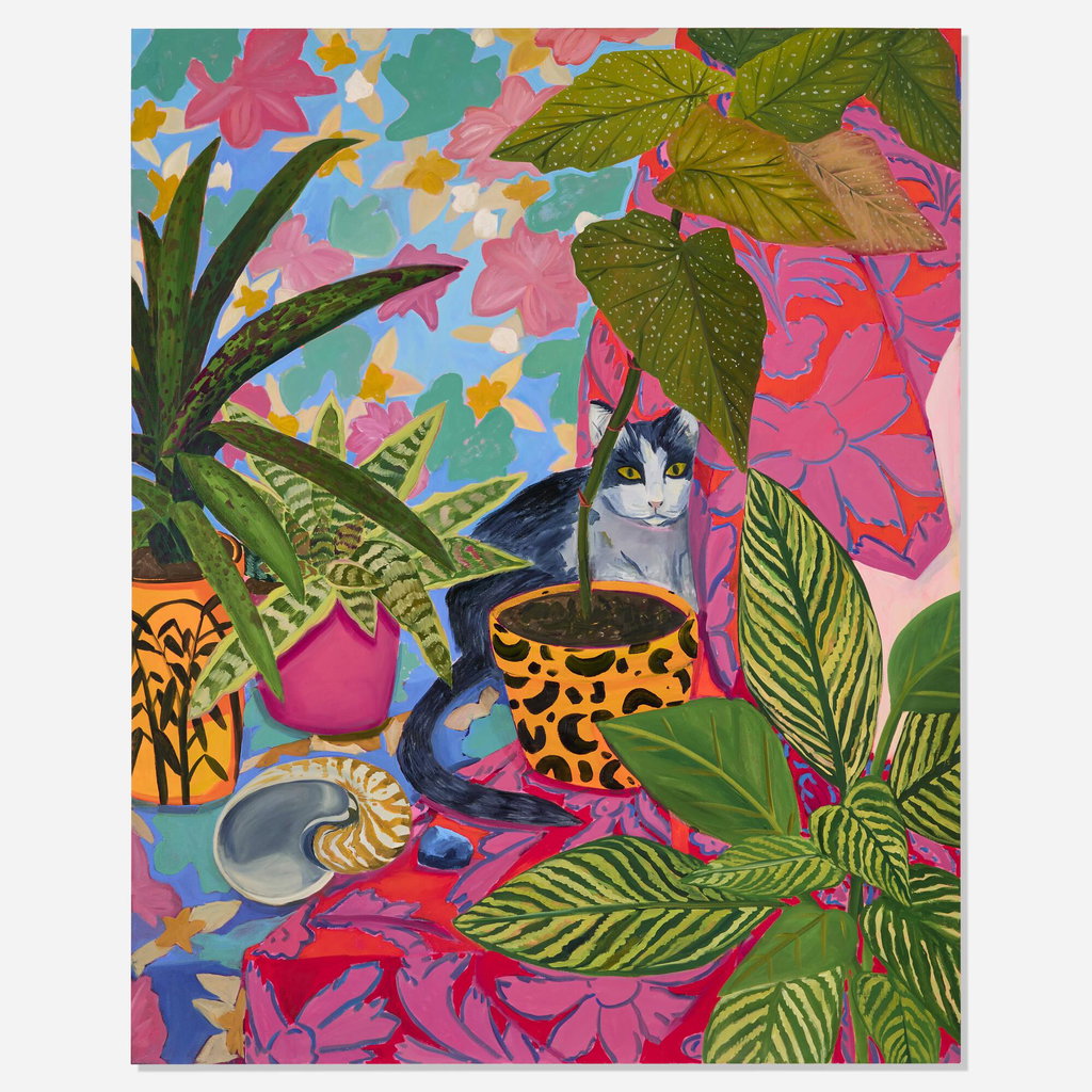 Cat in Studio Still Life by Anna Valdez sold for $16,000. Image courtesy of Rago Arts & Auction Center