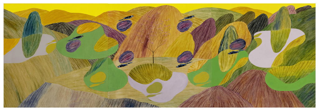 Homage to Solzhenitsyn (Triptych) by Jagdish Swaminathan sold for $4.69m.
Image courtesy of Sotheby's