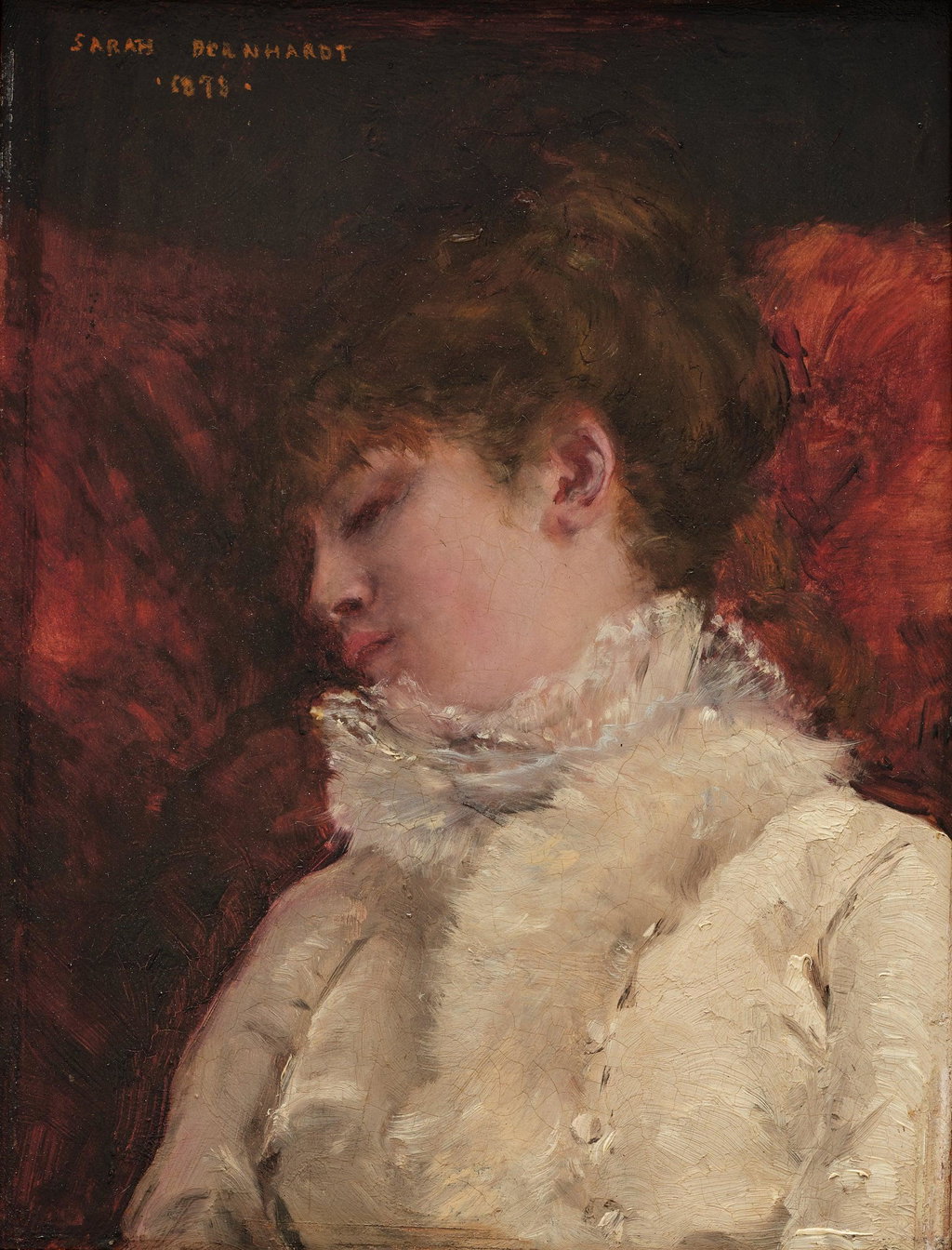 La Dormeuse by Sarah Bernhardt sold for $135,400 (2609% above estimate). Image courtesy of Phillips