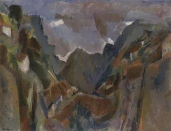 Storm over Penarrubia (1935). Sold for $263,000 in 1998. Image courtesy of Christie's