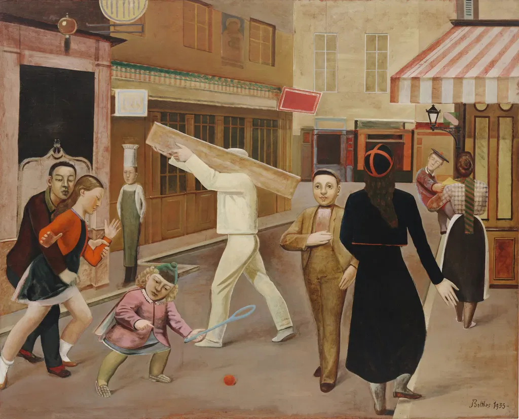 Peter Doig curated “The Street”, an exhibition inspired by Balthus' painting of the same title, which was lent by MoMA to Gagosian. Copyright Balthus/Artists Rights Society (ARS), New York/ADAGP, Paris; The Museum of Modern Art/SCALA/Art Resource, New York; via Gagosian