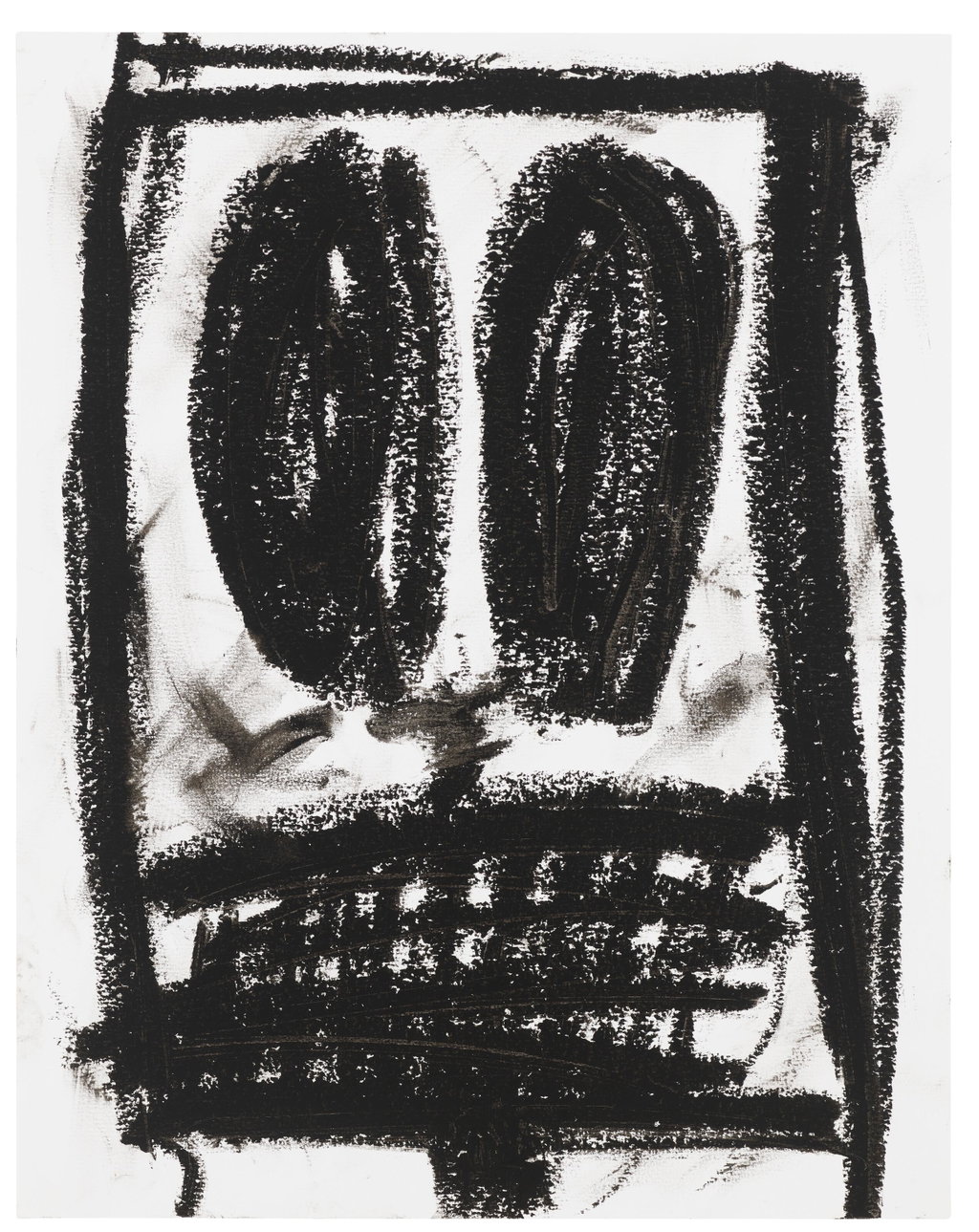 Untitled Anxious Drawing by Rashid Johnson sold for $53,800 (437% above estimate). Image courtesy of Christie's