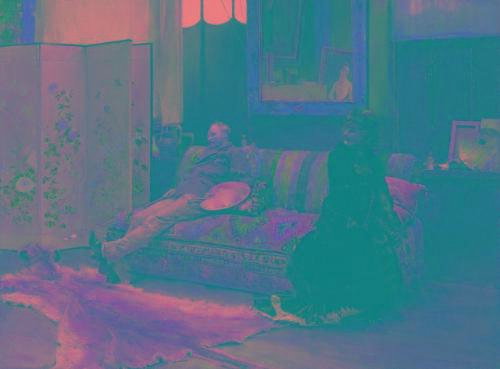 Bouderie (Gustave Courtois In His Studio) (1880). Sold for $157,000 in 2007. Image courtesy of Christie's