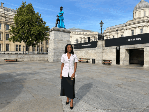 Tschabalala Self Unveils Lady In Blue On Trafalgar Square’s Fourth Plinth