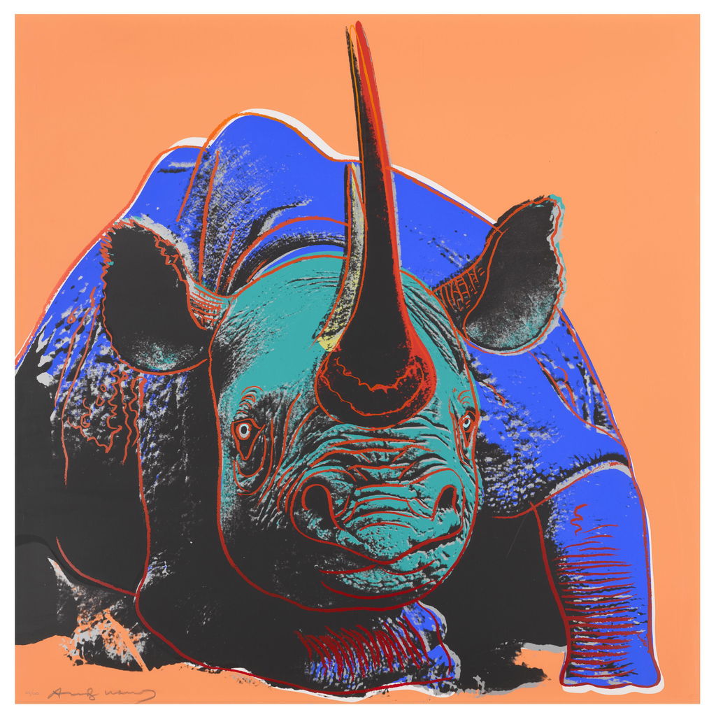Black Rhinoceros, from: Endangered Species by Andy Warhol sold for $154,500.
Image courtesy of Christie's Online