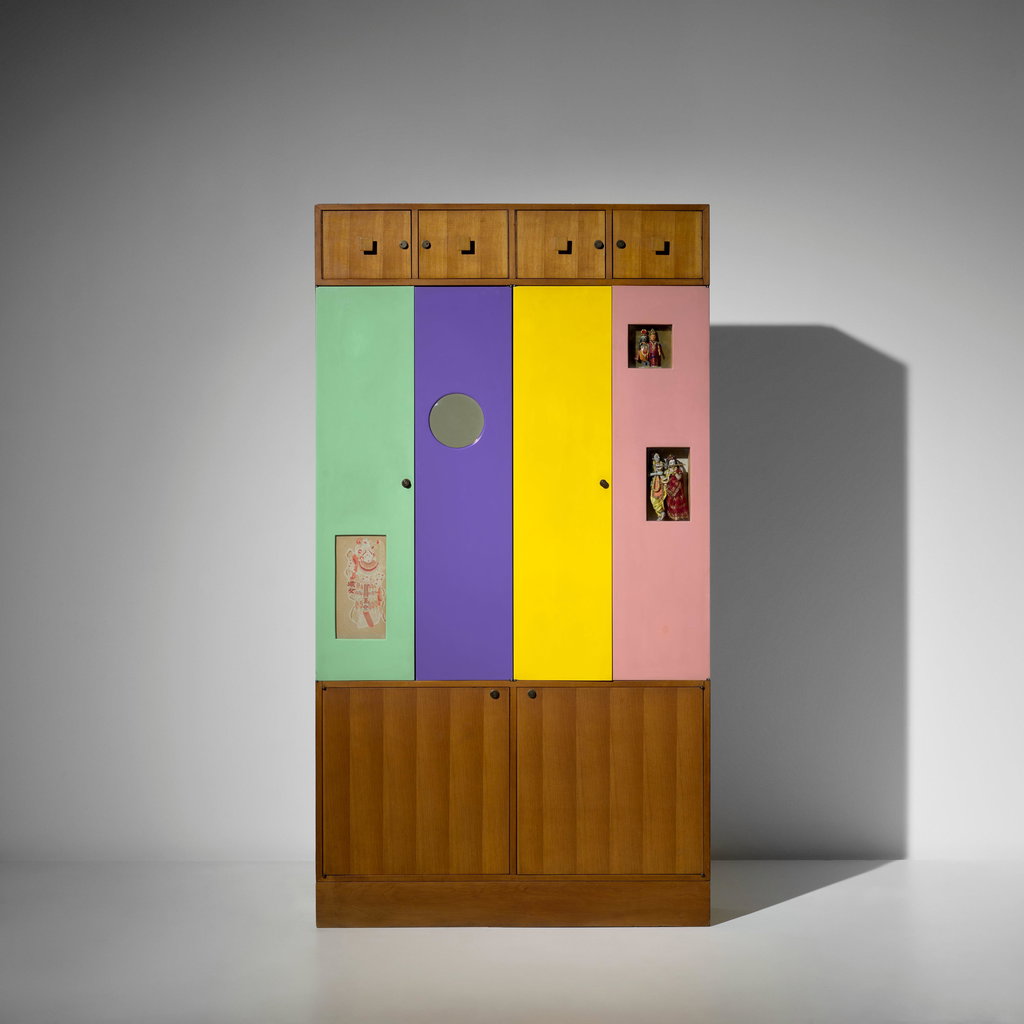Unique 'Toeletta Nanda', from the Ettore Sottsass, Jr. and Fernanda Pivano residence, Milan by Ettore Sottsass sold for $383,500. Image courtesy of Phillips