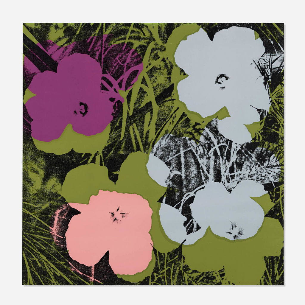 Flowers by Andy Warhol sold for $69,800. Image courtesy of Rago