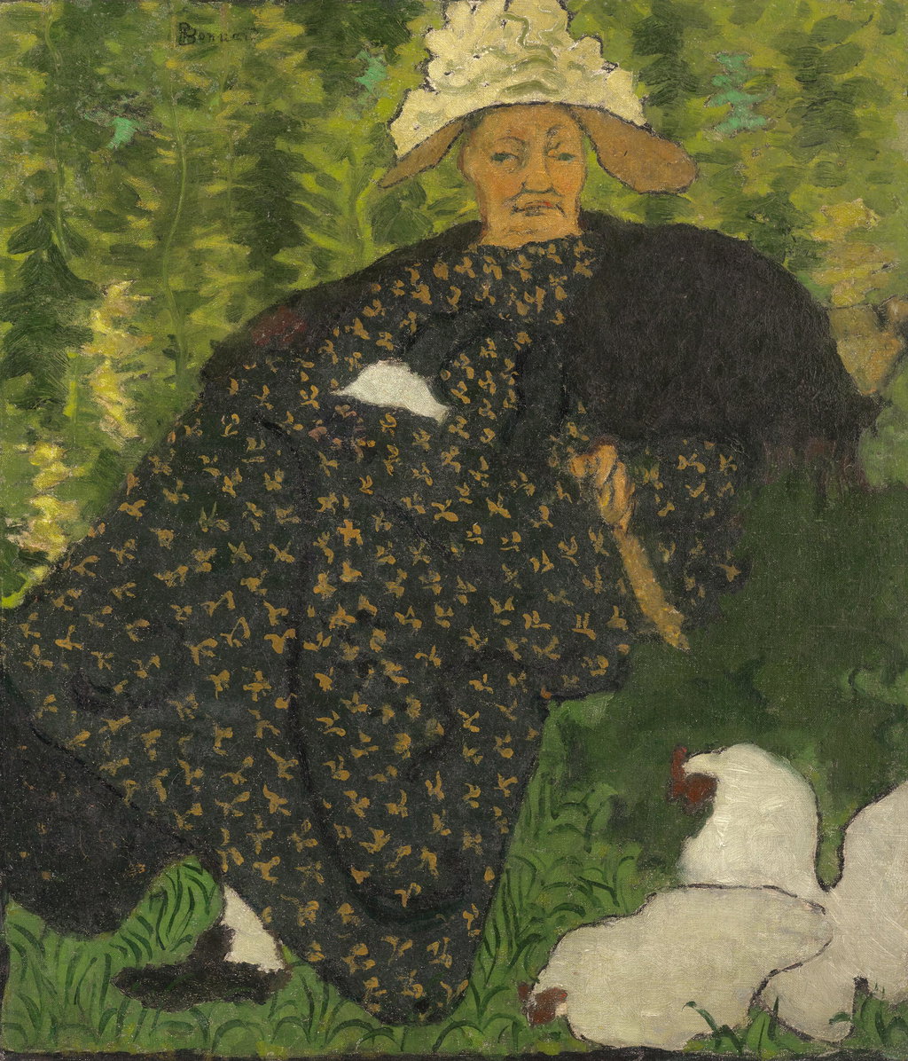 Grandmother or Grandmother with Chickens by Pierre Bonnard sold for $475,000. Image courtesy of Christie's