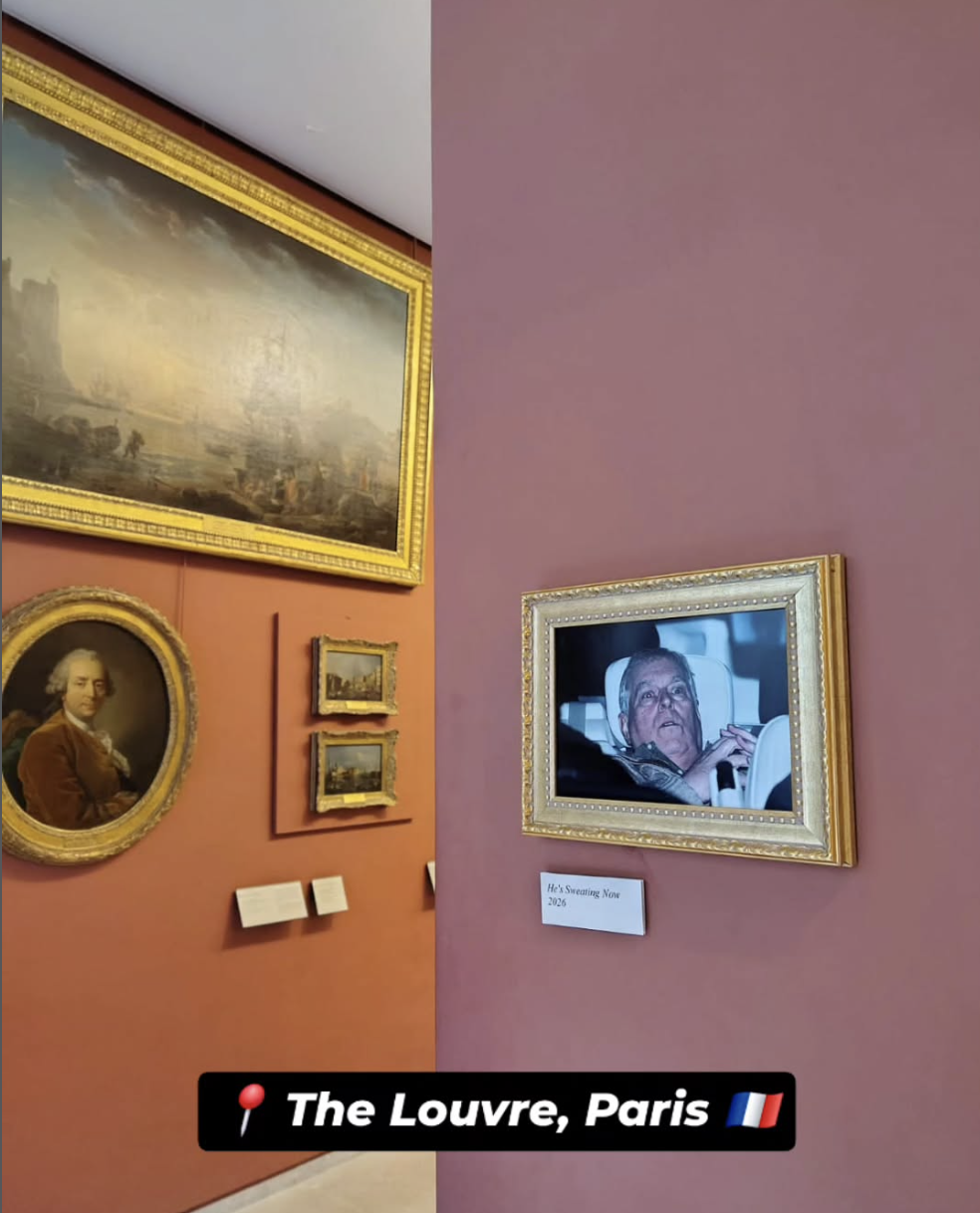 Andrew Mountbatten-Windsor hung in the Louvre