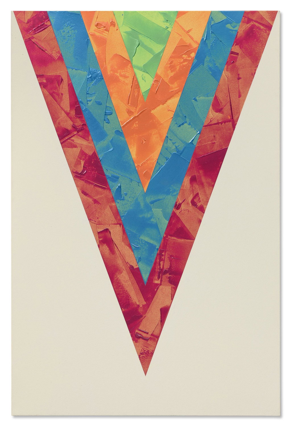 Ends Well by Kenneth Noland estimated at $100,000 (low) to $150,000 (high). Image courtesy of Christie's