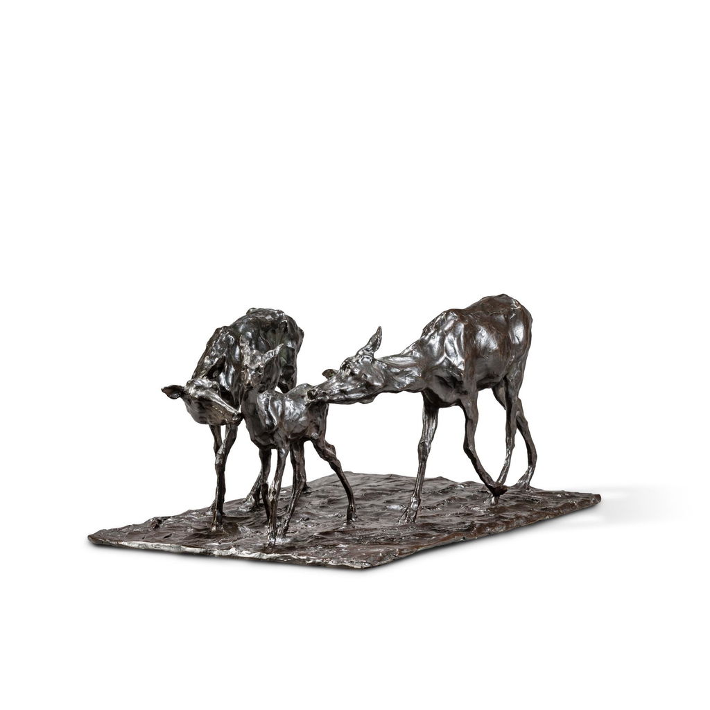 Deux biches caressant un faon, 1904. Image courtesy of Sotheby's