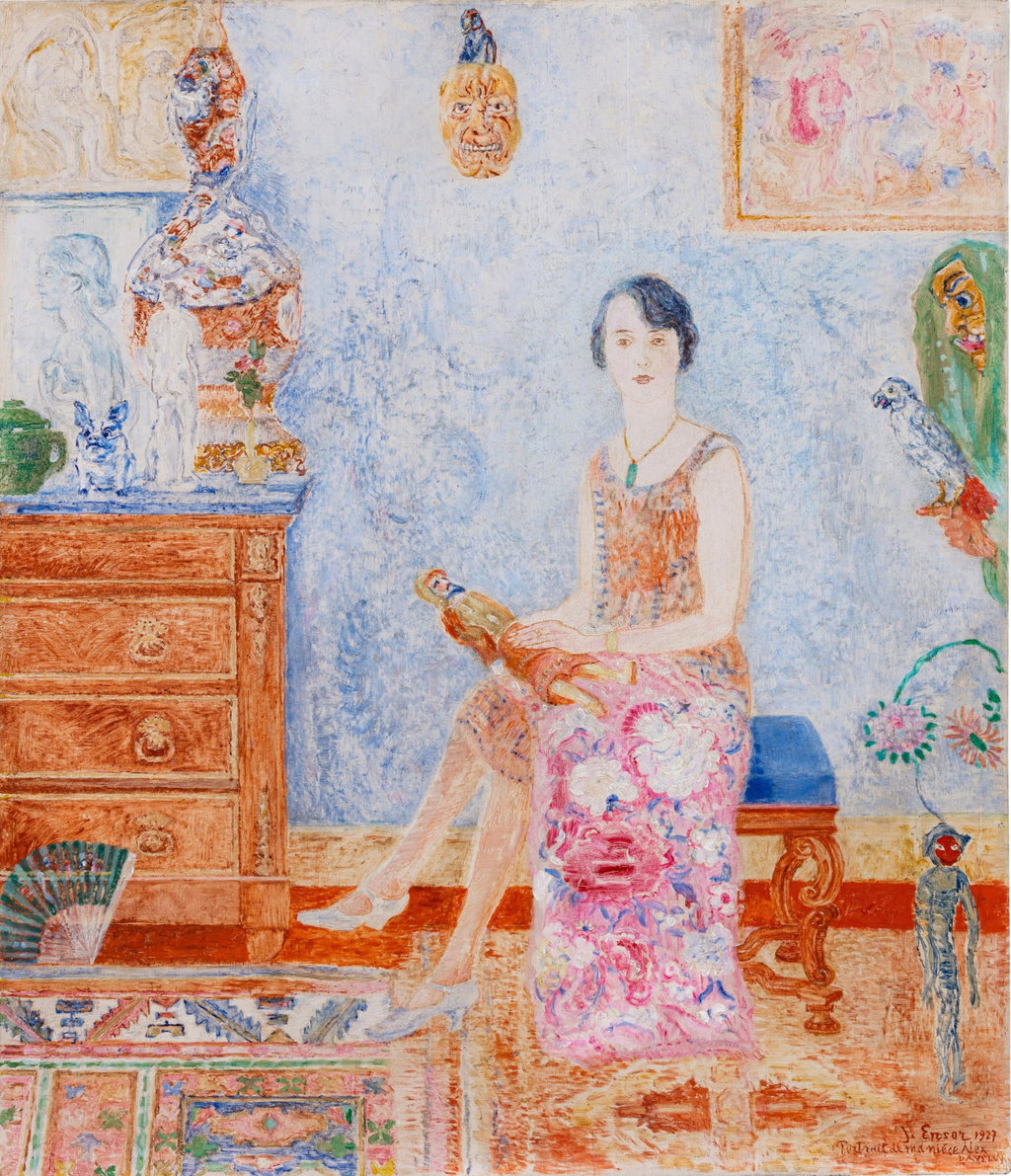 Portrait d’Alexandra Daveluy by James Ensor sold for $423,500. Image courtesy of Sotheby's