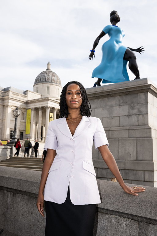 Tschabalala Self’s Lady in Blue Unveiled on London’s Fourth Plinth