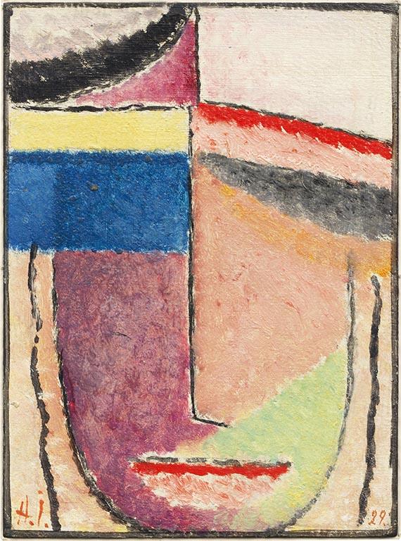 Abstrakter Kopf by Alexej Jawlensky estimated at $116,100.
Image courtesy of Ketterer Kunst